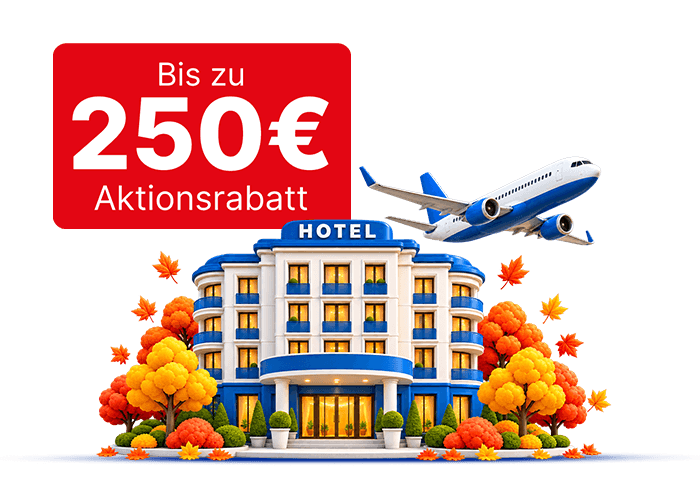 <strong>Flug + Hotel<i> <br>Herbst-Deals</i></strong>